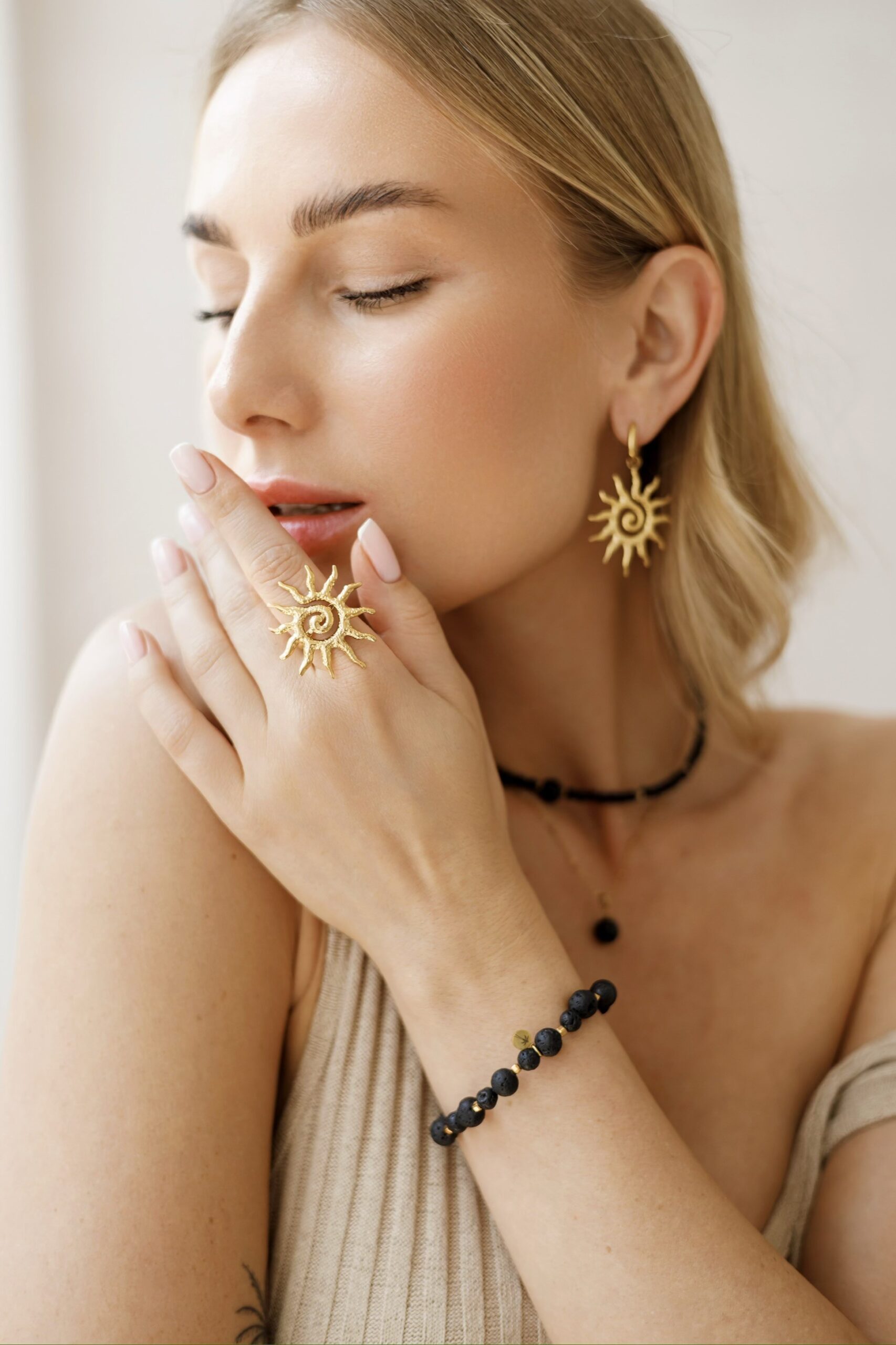 Pierścionek Nomad sun – stal szlachetna