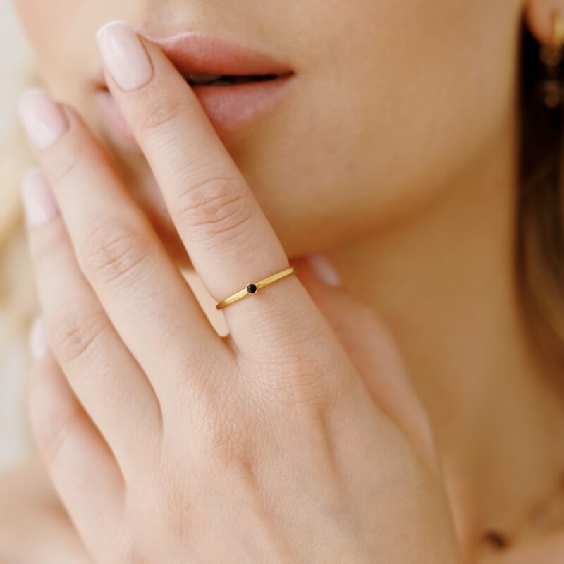 Pierścionek Nomad dot - stal szlachetna