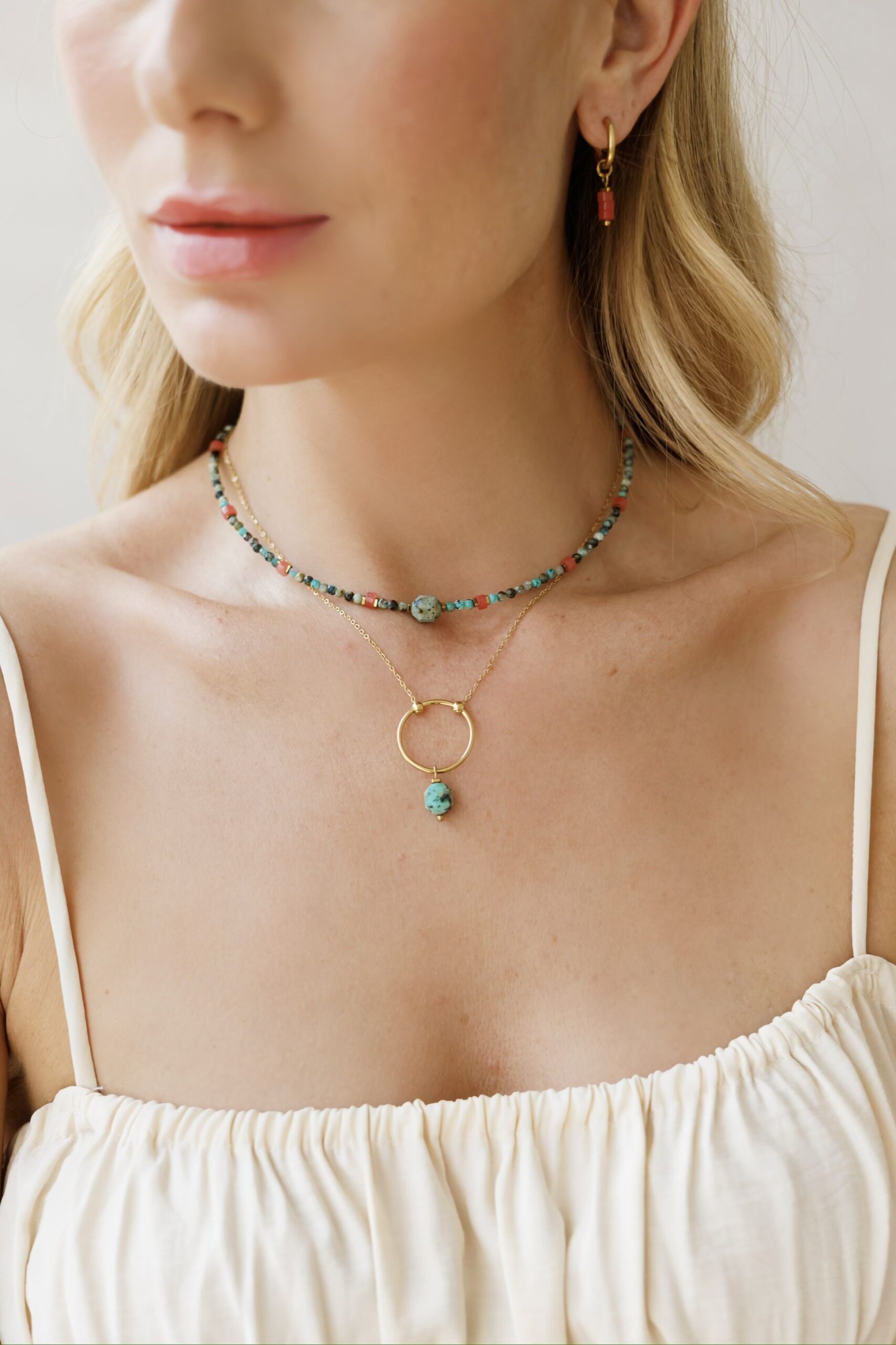 Naszyjnik African  – Turkus afrykański