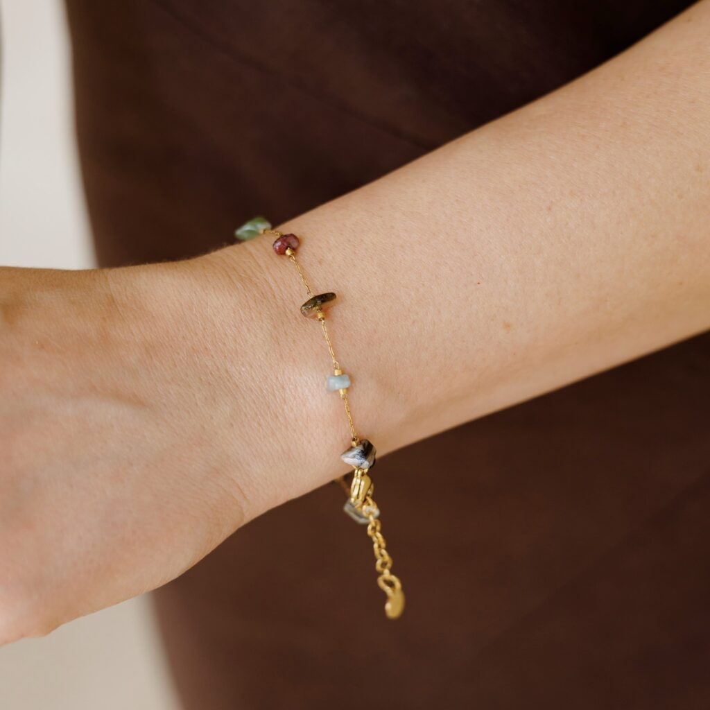 Bransoletka Aura drop - Turmalin kolorowy