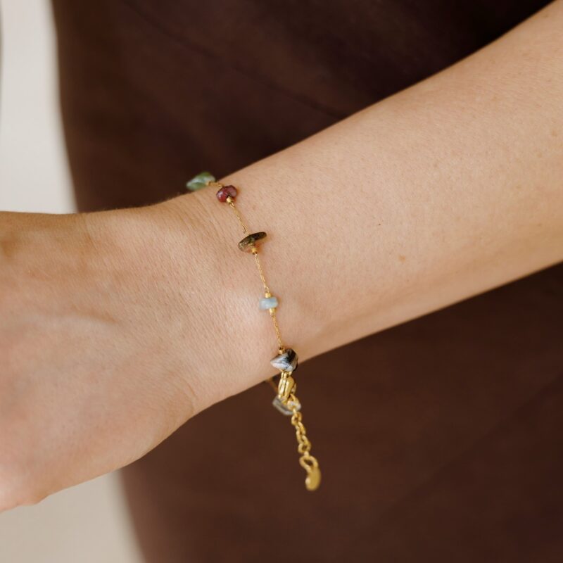 Bransoletka Aura drop - Turmalin kolorowy