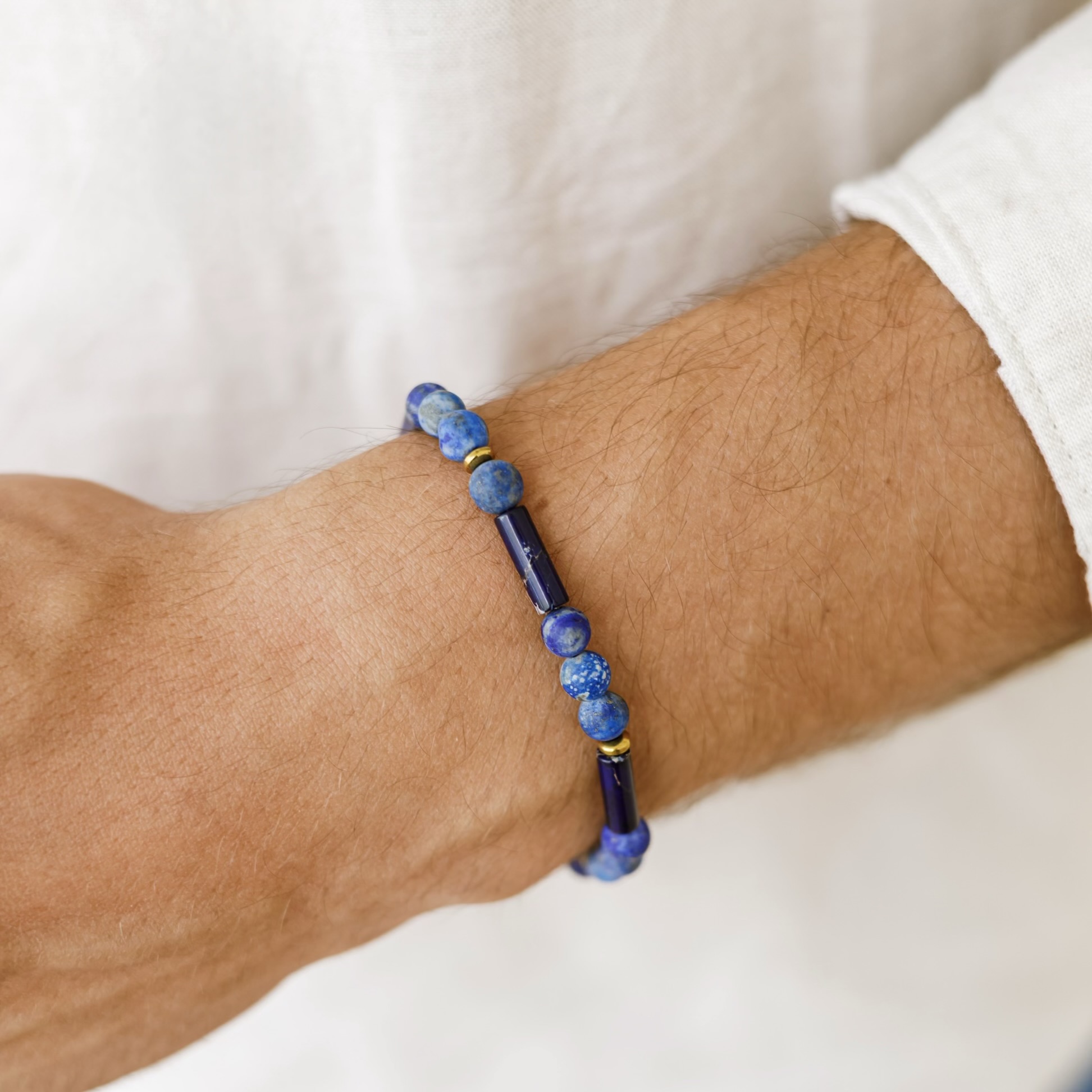 Bransoletka męska Blue Lapis