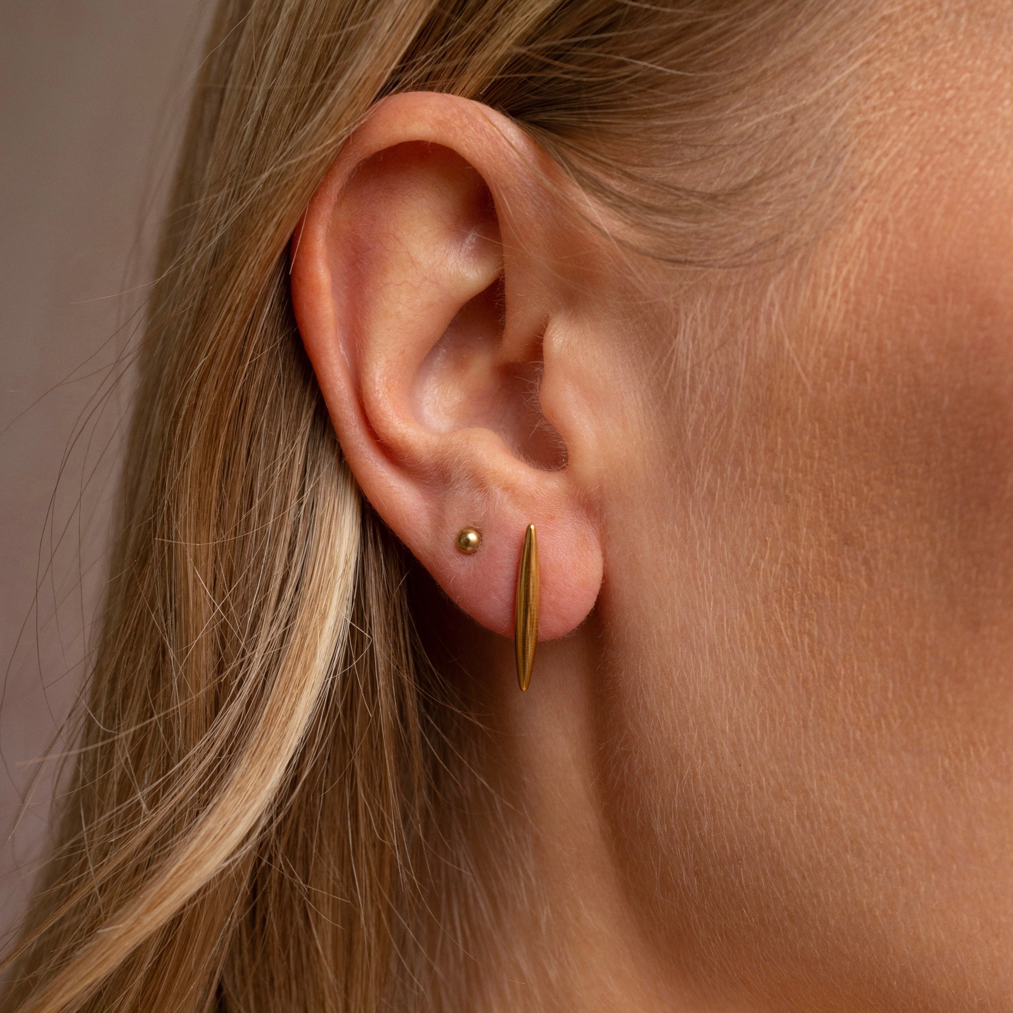 Kolczyki – Comet gold – stal szlachetna pozłacana