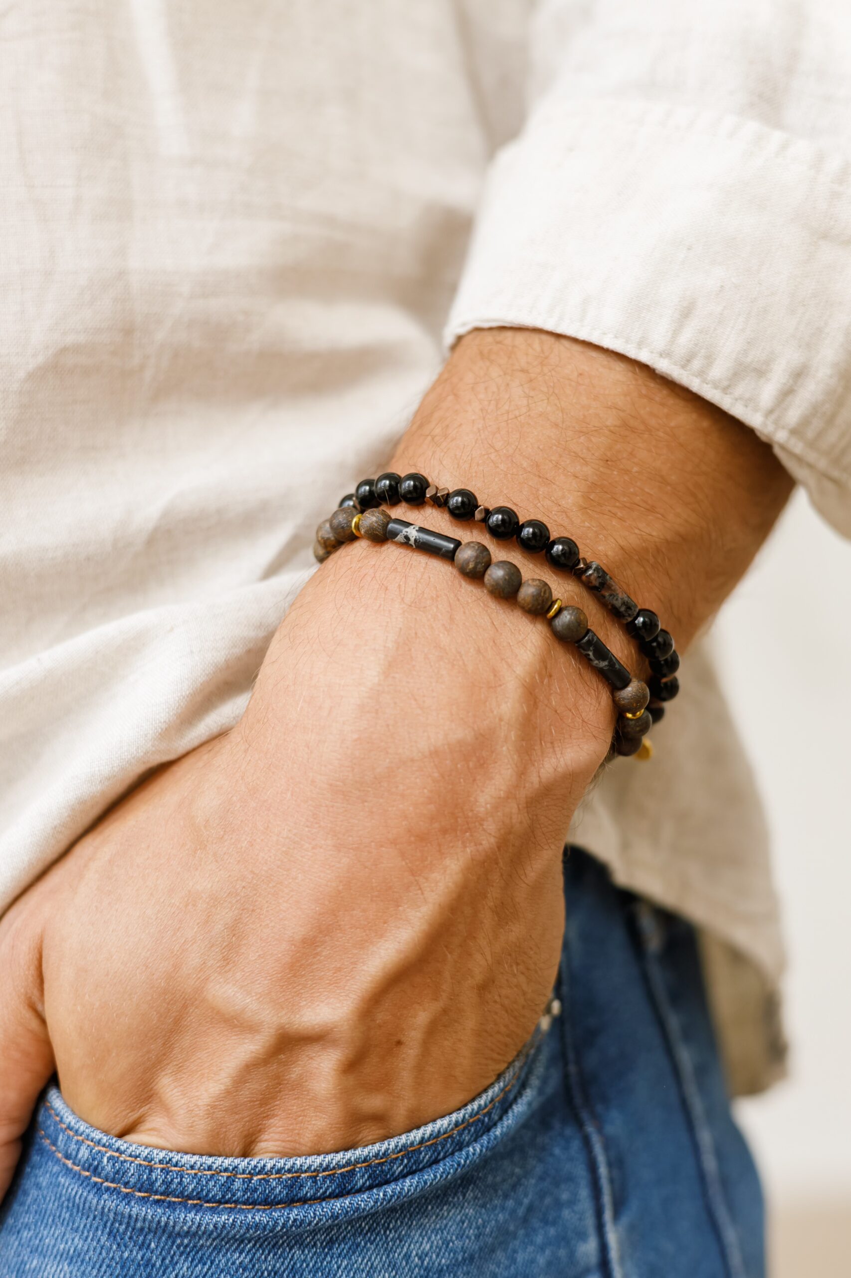 Bransoletka męska Brown and Jasper