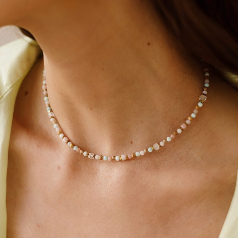 Naszyjnik typu choker Harmony - Larimar