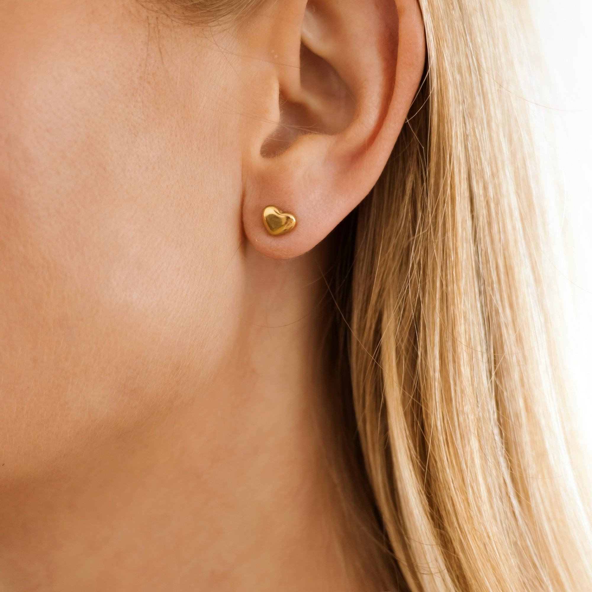 Kolczyki sztyfty Heart – stal szlachetna