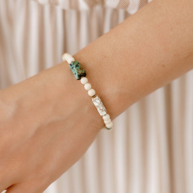 Bransoletka Green wave - Turkus afrykański