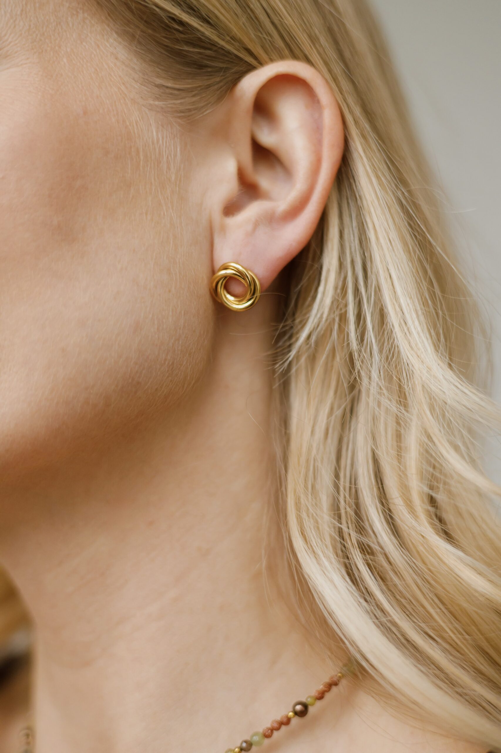 Kolczyki ze stali szlachetnej – Golden spiral