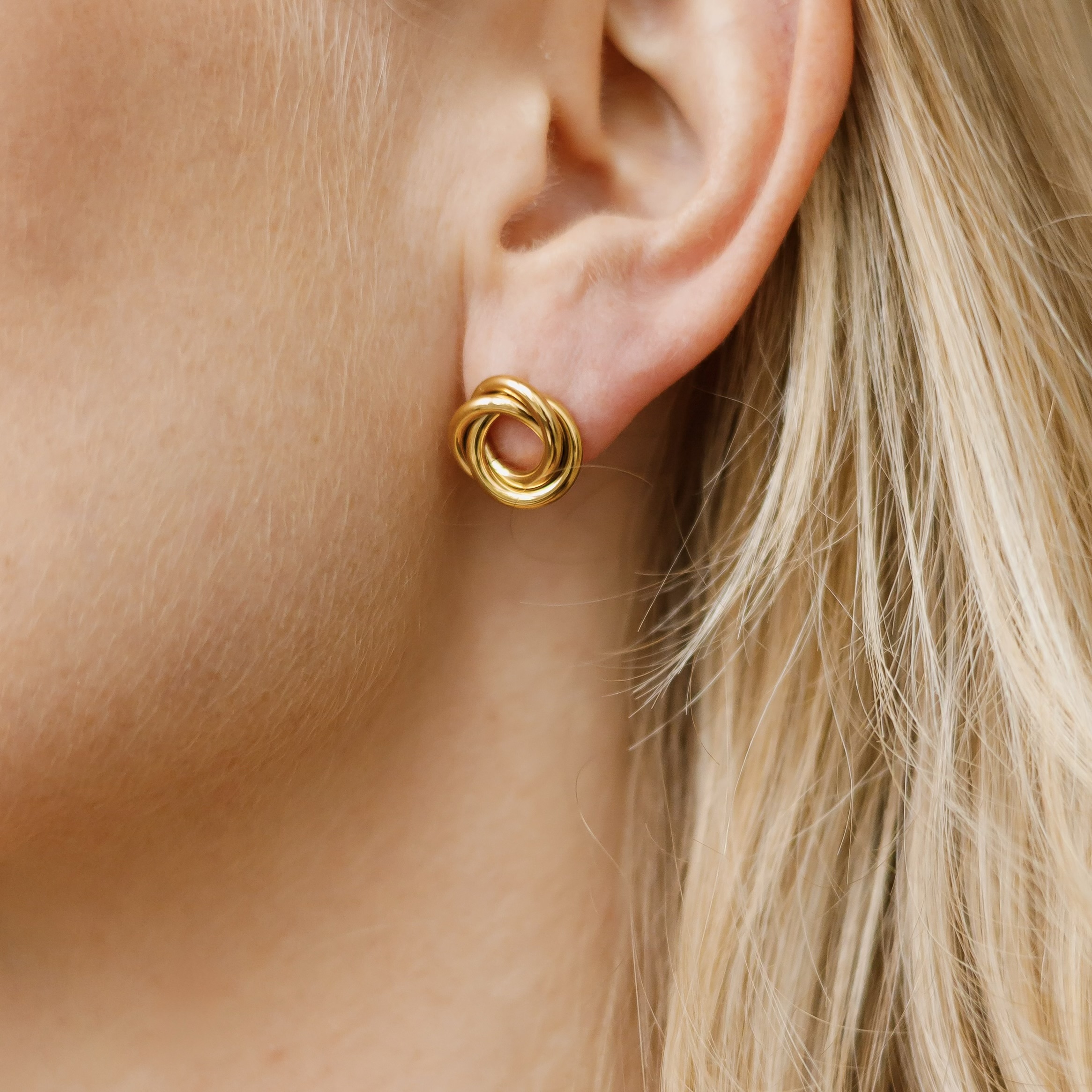 Kolczyki ze stali szlachetnej – Golden spiral