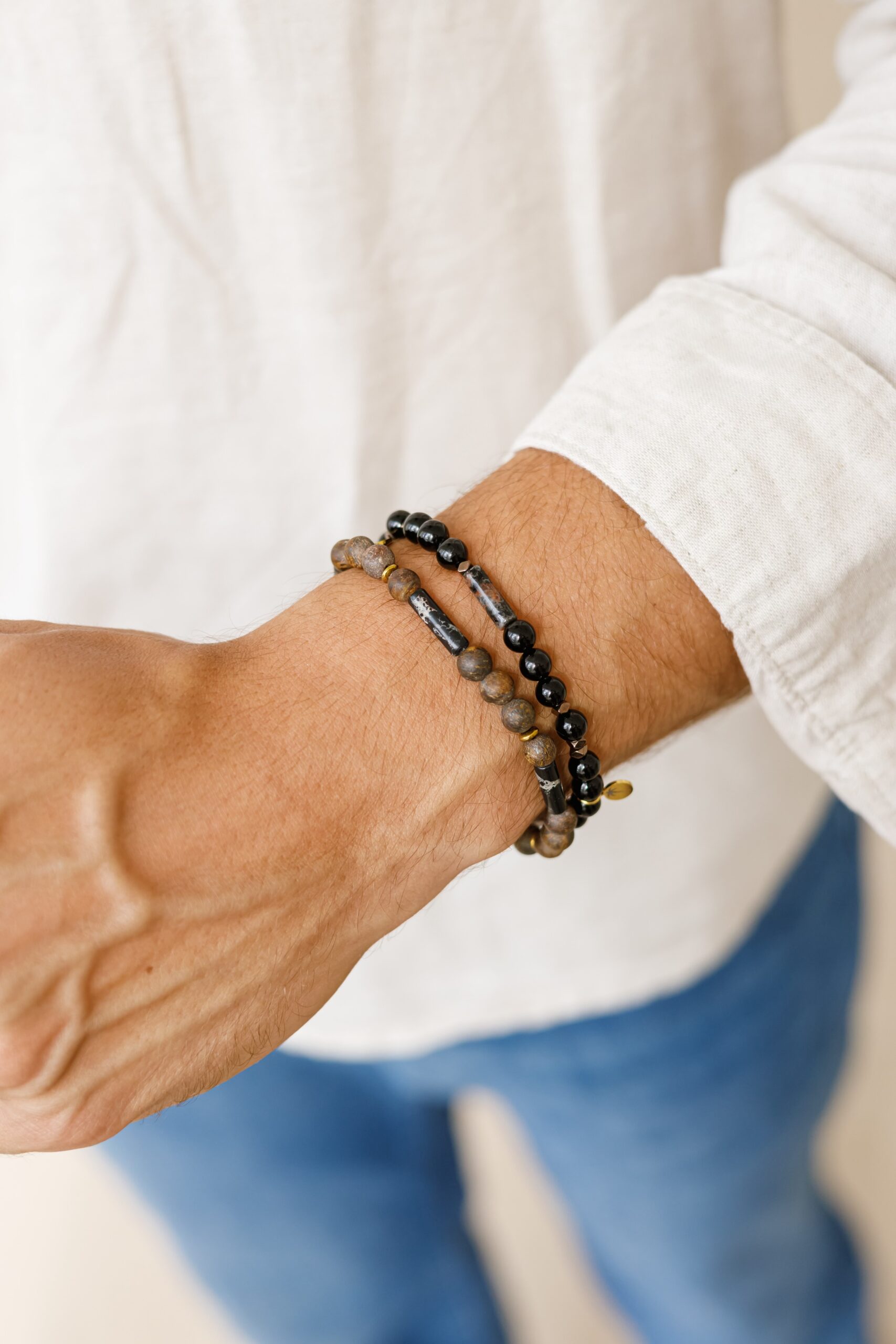 Bransoletka męska Brown and Jasper