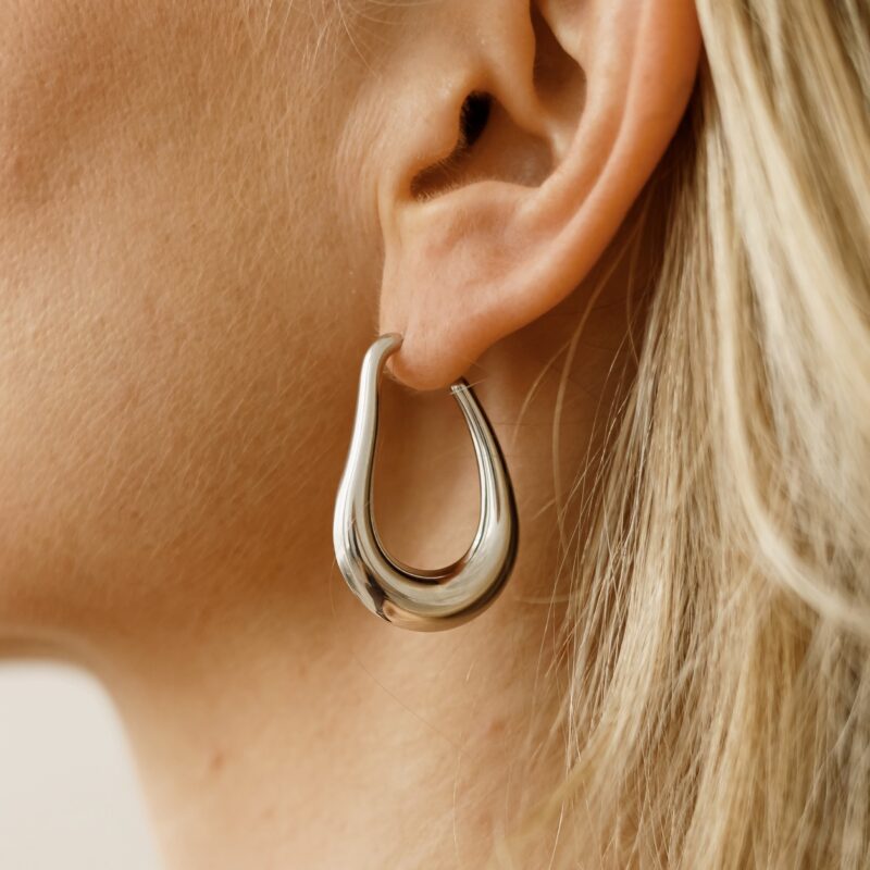 Kolczyki Tie silver - stal szlachetna