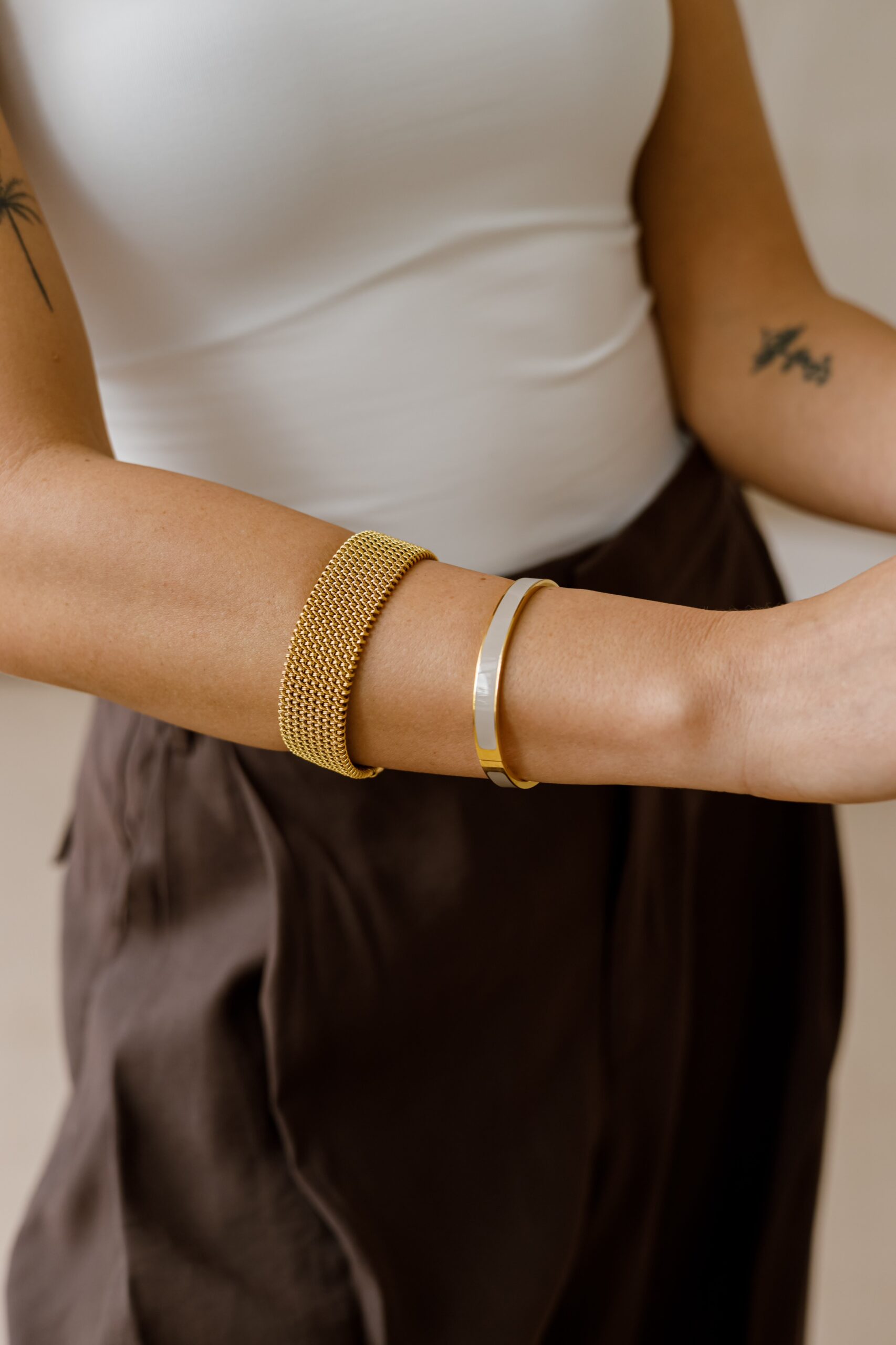 Bransoletka ze stali szlachetnej – Mesh gold