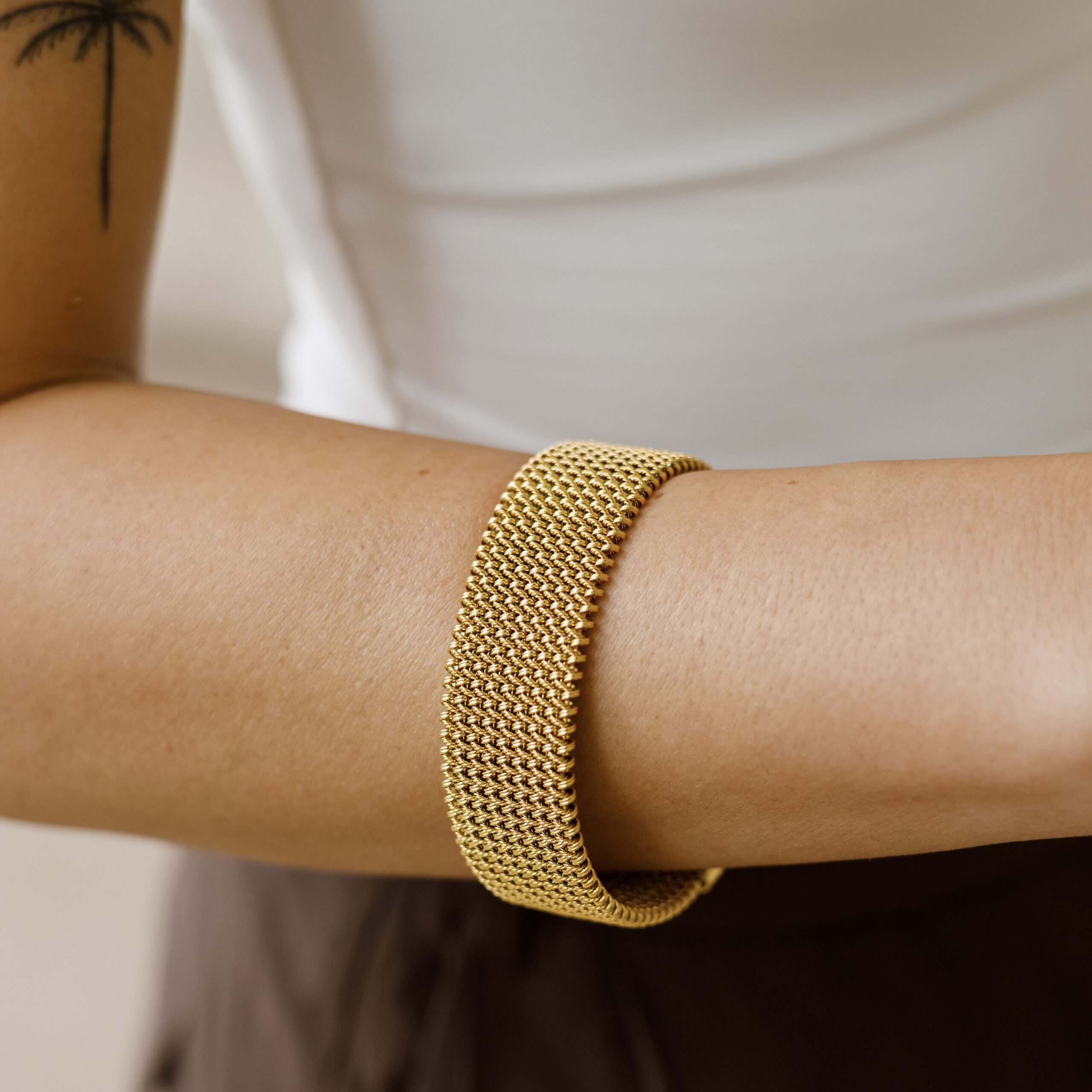 Bransoletka ze stali szlachetnej – Mesh gold