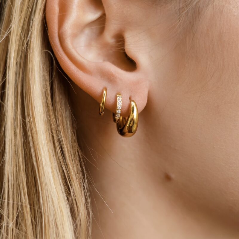 Zestaw 3 kolczyków ze stali szlachetnej - Trio