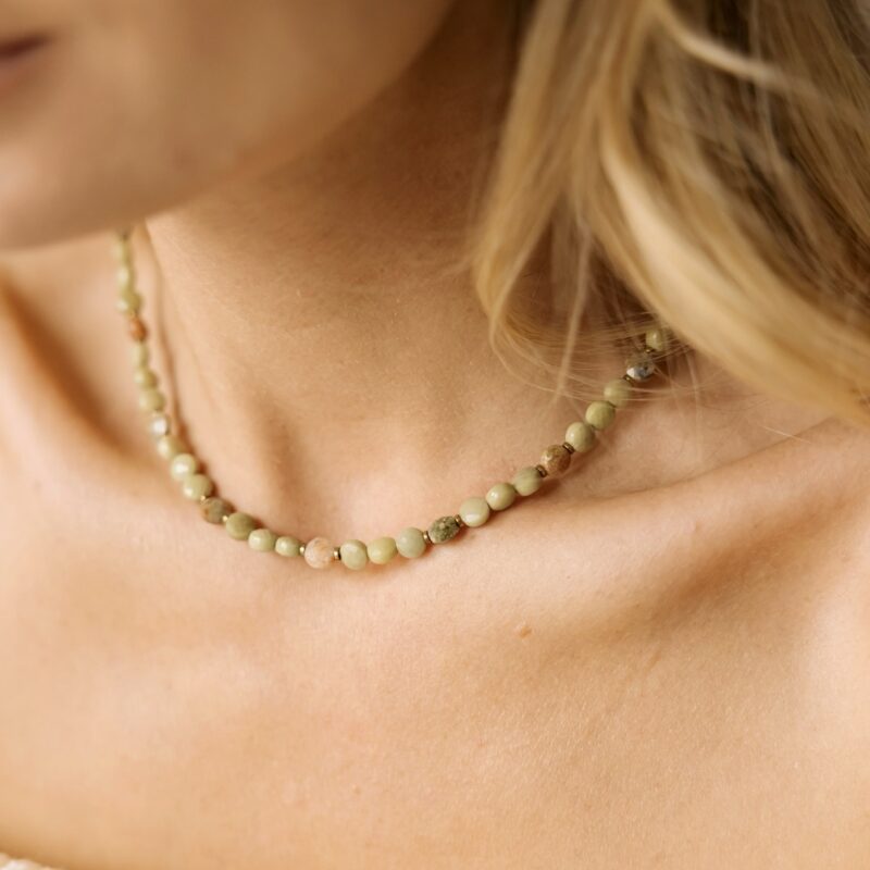 Naszyjnik Matcha Matcha - Jaspis, Unakit