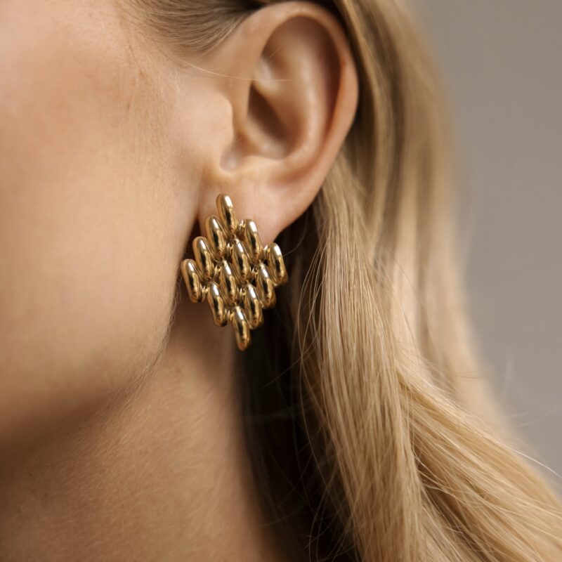 Kolczyki Lumina - stal szlachetna pozłacana