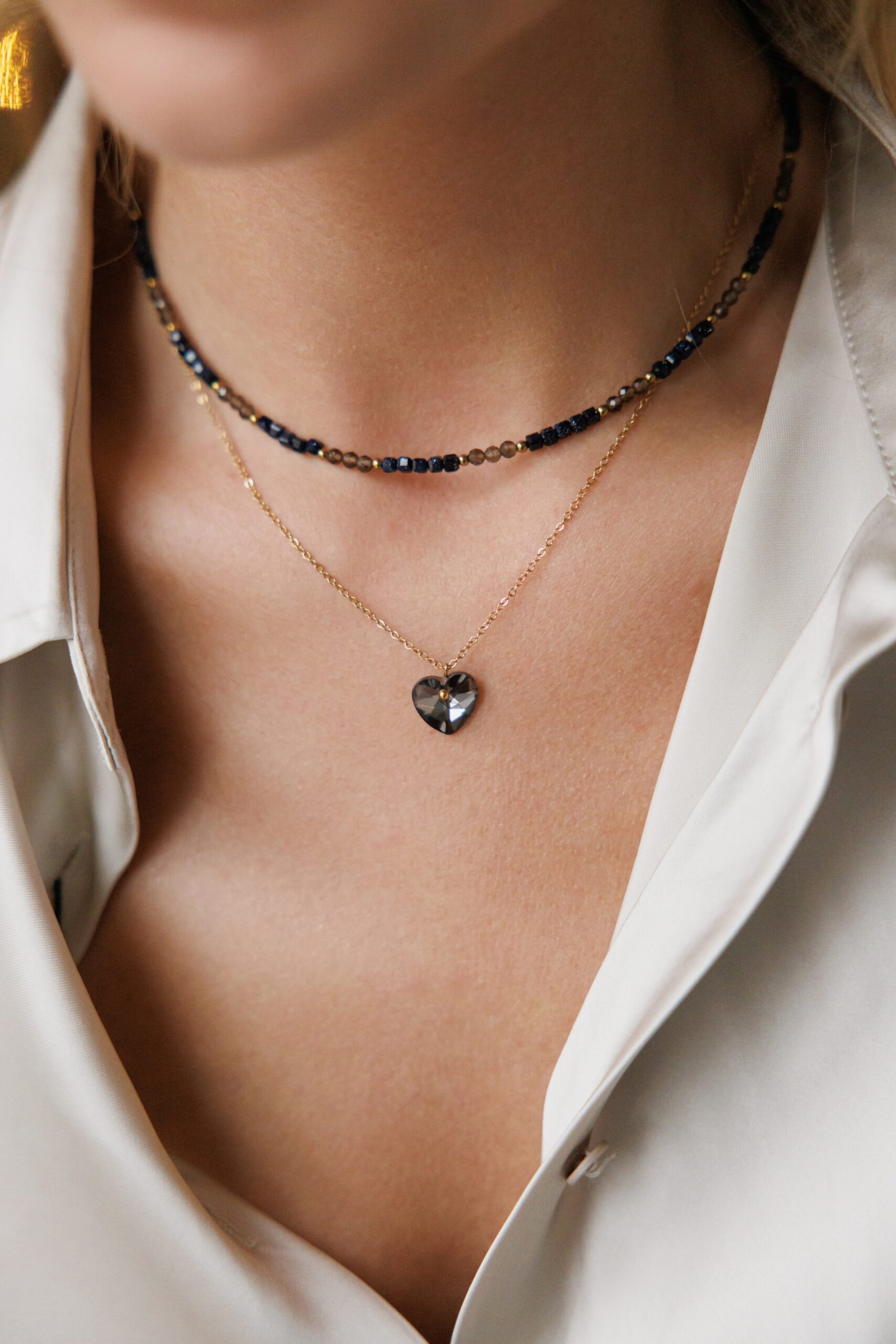 Łańcuszek z sercem z cyrkonii – Silent night