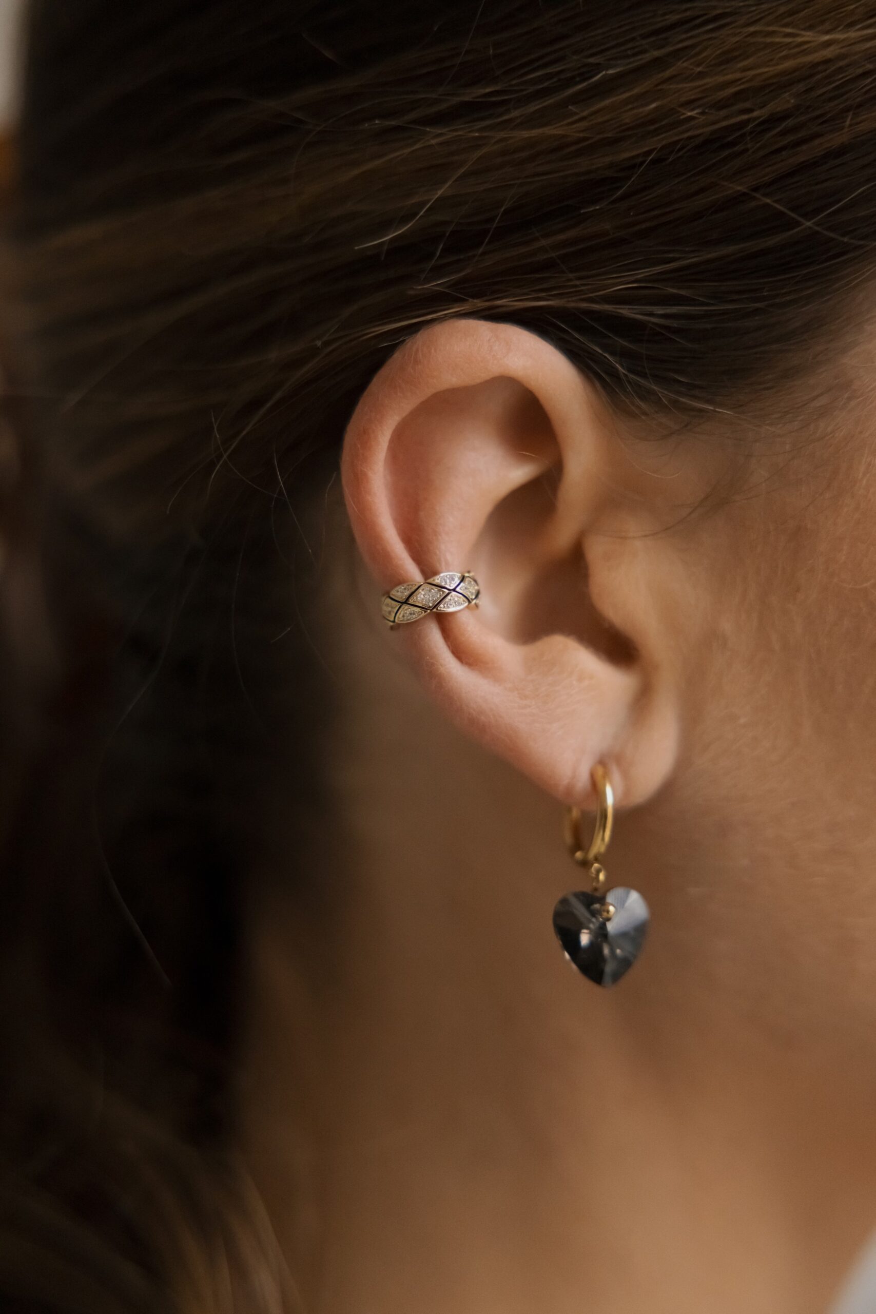 Nausznica Silent night – cyrkonia