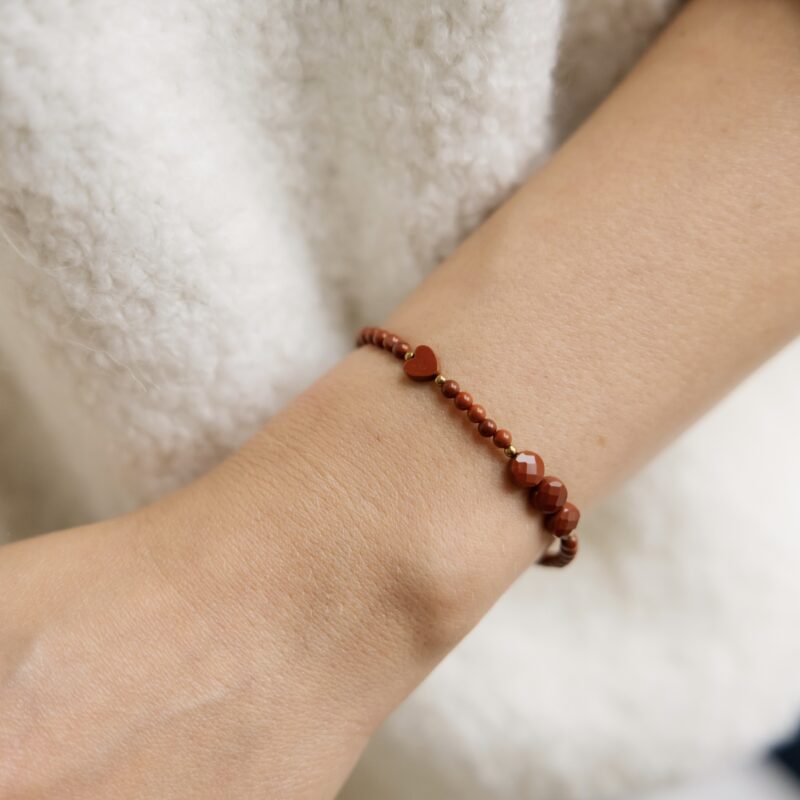 Bransoletka Jasper Love - Jaspis czerwony, Hematyt