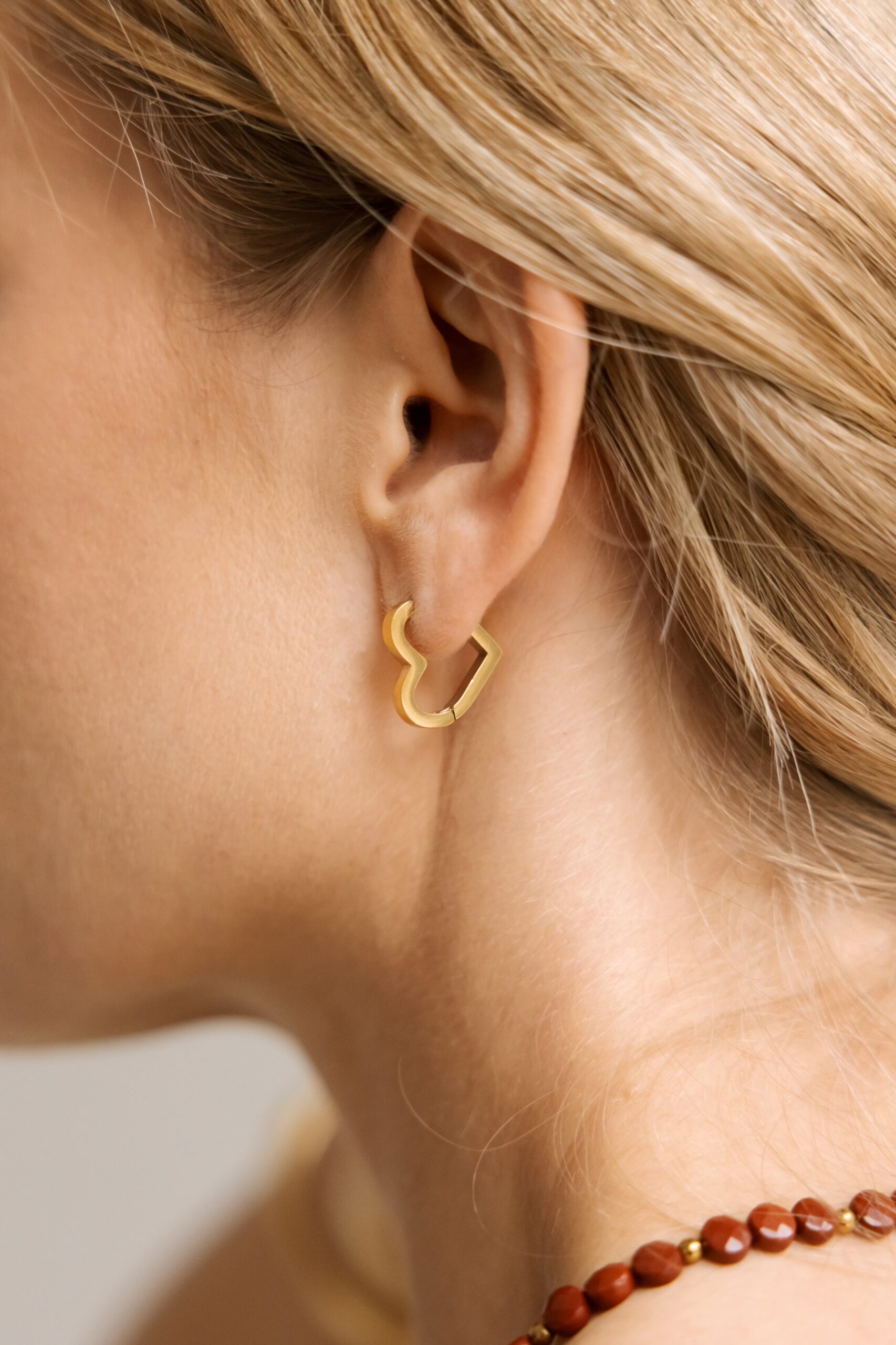 Kolczyki Love – kolczyki w kształcie serca –  stal szlachetna