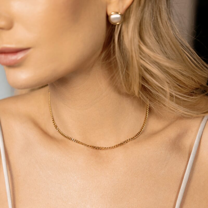 Naszyjnik Blush - stal szlachetna pozłacana