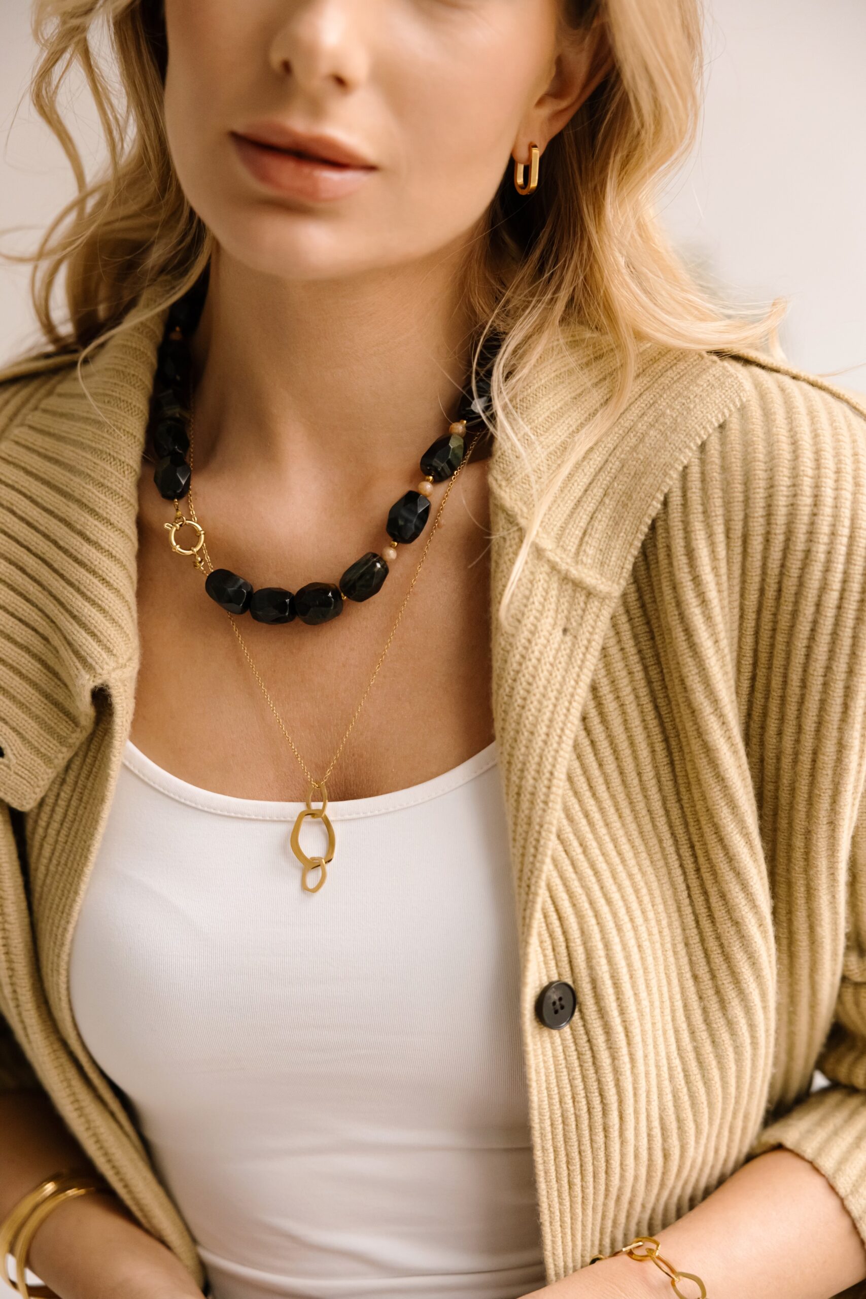 Kolczyki Aurora GOLD / SILVER – stal szlachetna pozłacana