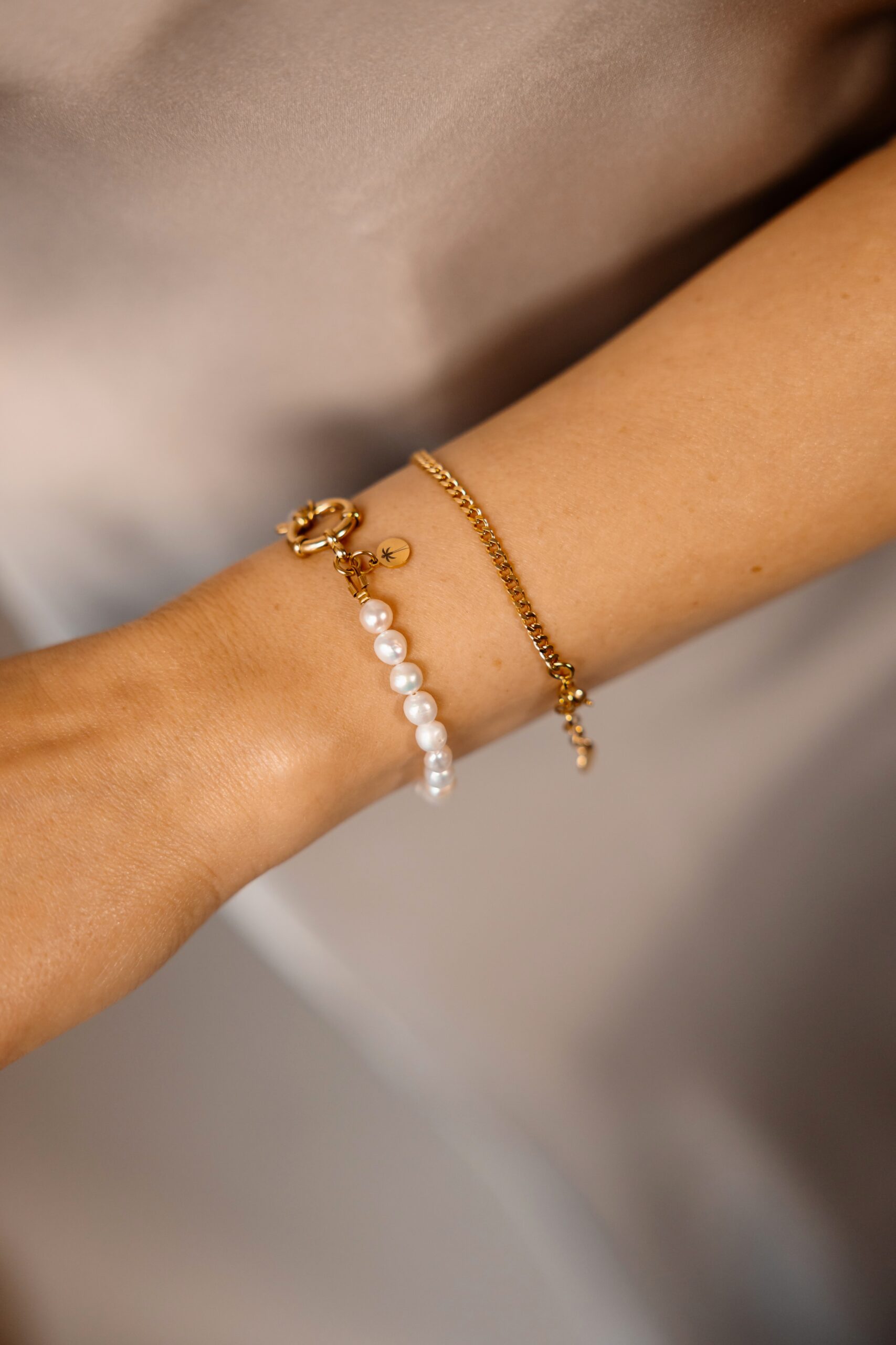 Bransoletka Blush – stal szlachetna pozłacana