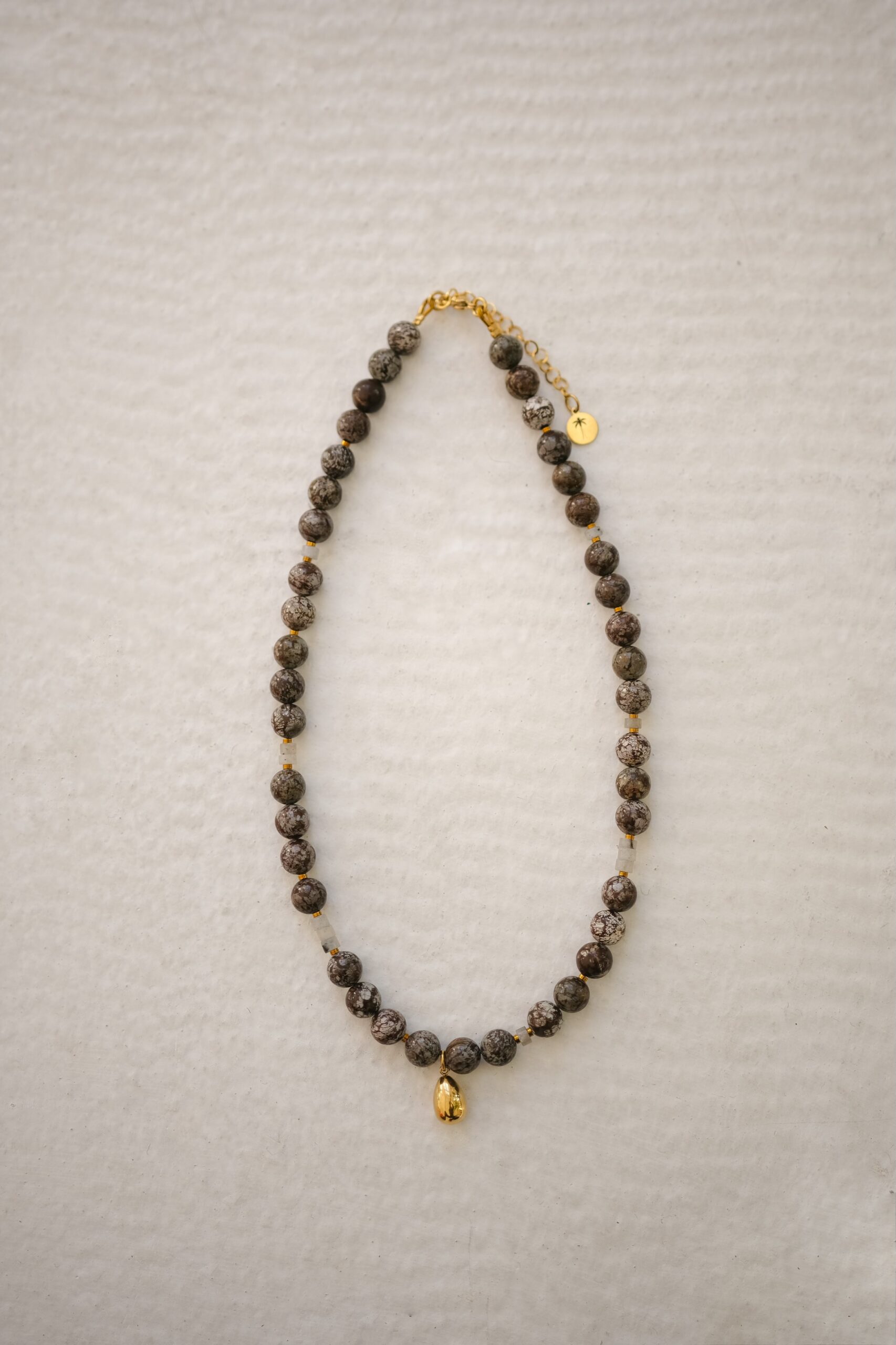 Naszyjnik Brownie – Obsydian brązowy, Labradoryt