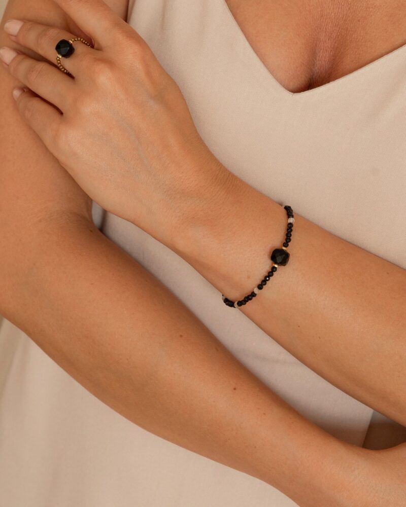 Bransoletka "Black Balance" - Agat czarny