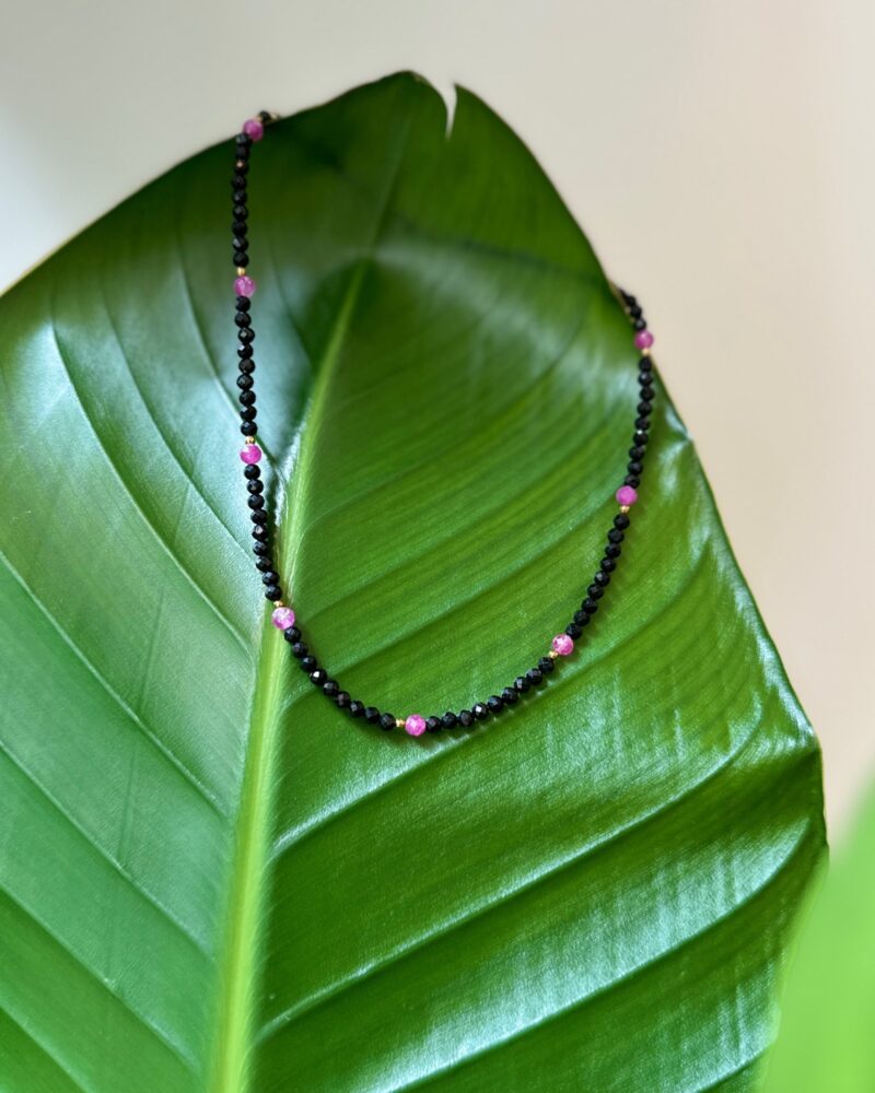 Naszyjnik typu choker "Tourmaline energy" - Turmalin czarny