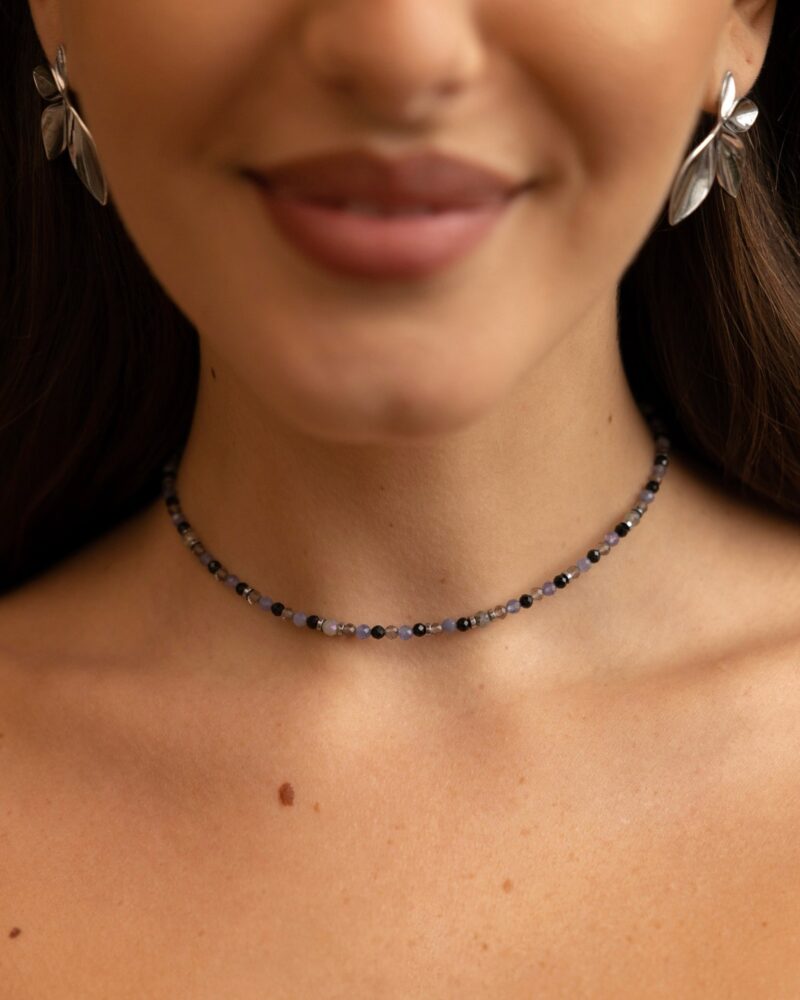 Choker "Tanzanite silver" - Tanzanit
