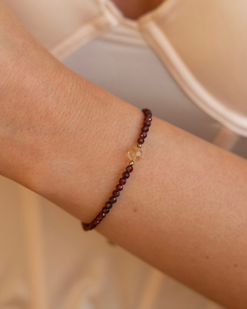 Bransoletka "Mulled wine" - Granat