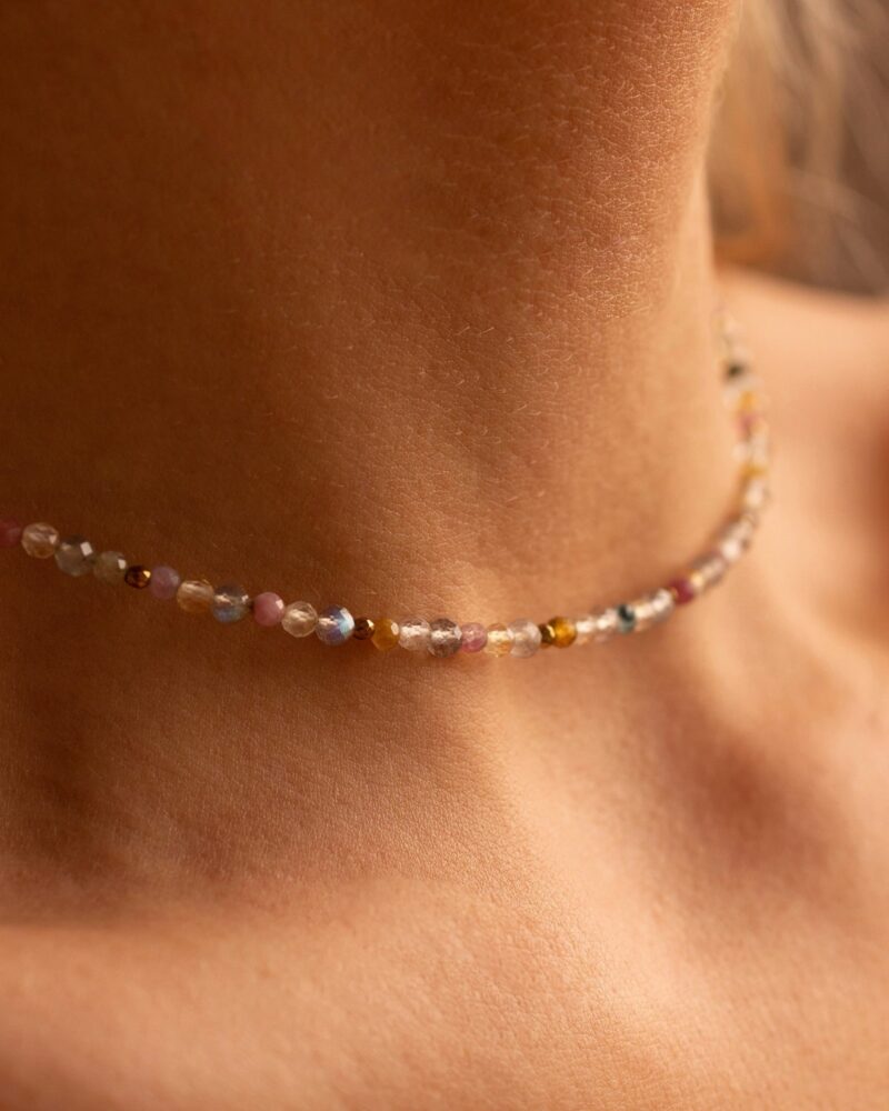 Naszyjnik typu choker "Sunny smile" - Labradoryt