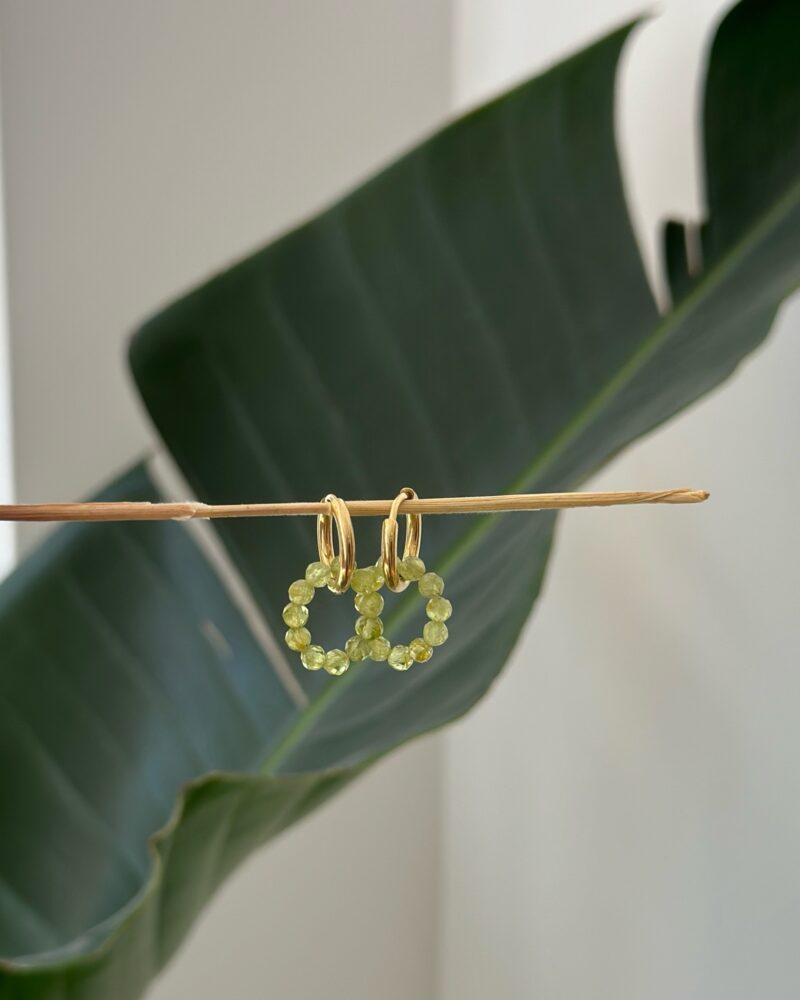 Kolczyki "Peridot hoop" - kolczyki z Oliwinem