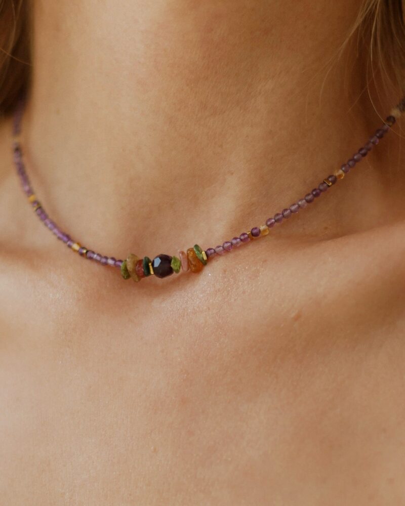 Naszyjnik typu choker "Calm" - Ametyst