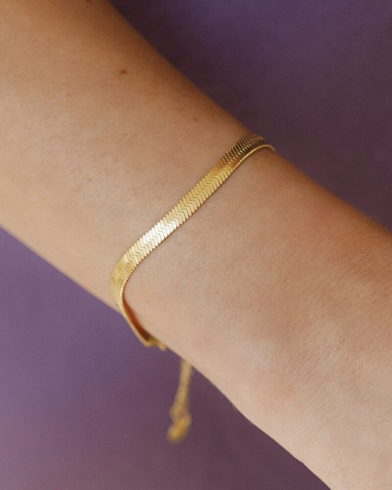 Bransoletka typu żmijka "Gold silk"