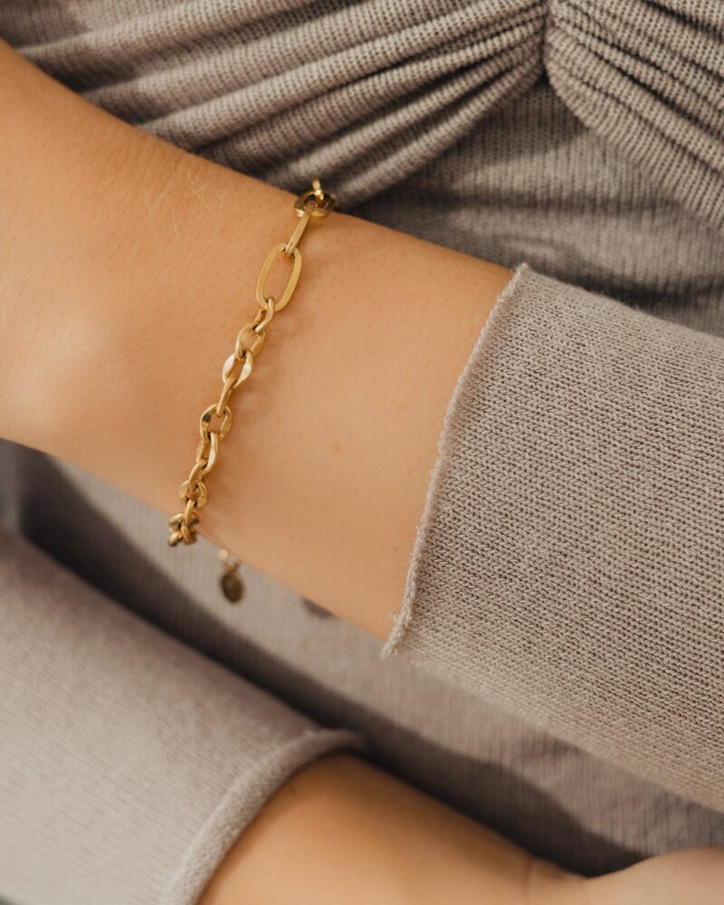 Bransoletka "Dual chain" - stal szlachetna