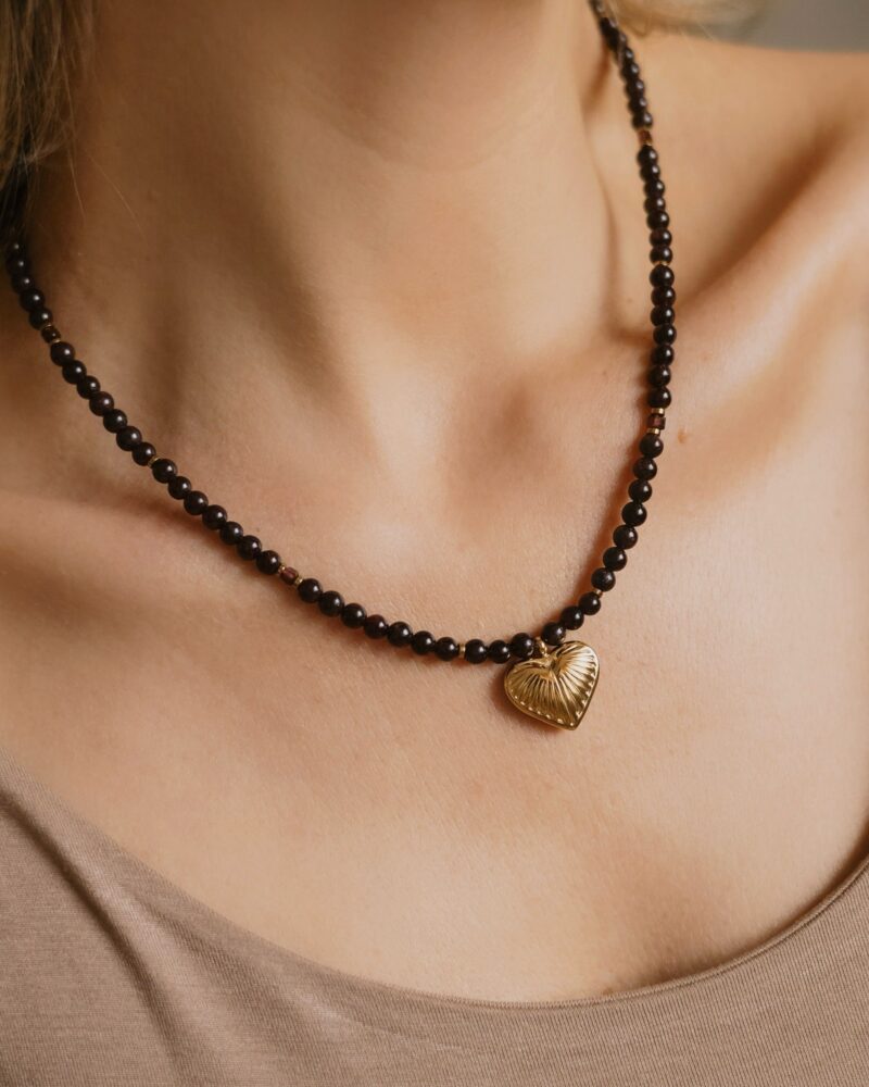 Naszyjnik Berry Heart - Granat