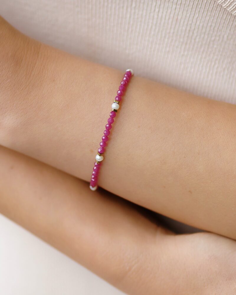 Bransoletka Ruby pearl balance - Perła słodkowodna