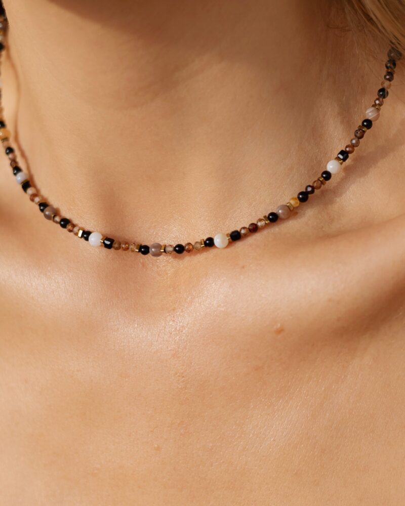 Naszyjnik typu choker Stop negativity - Turmalin czarny