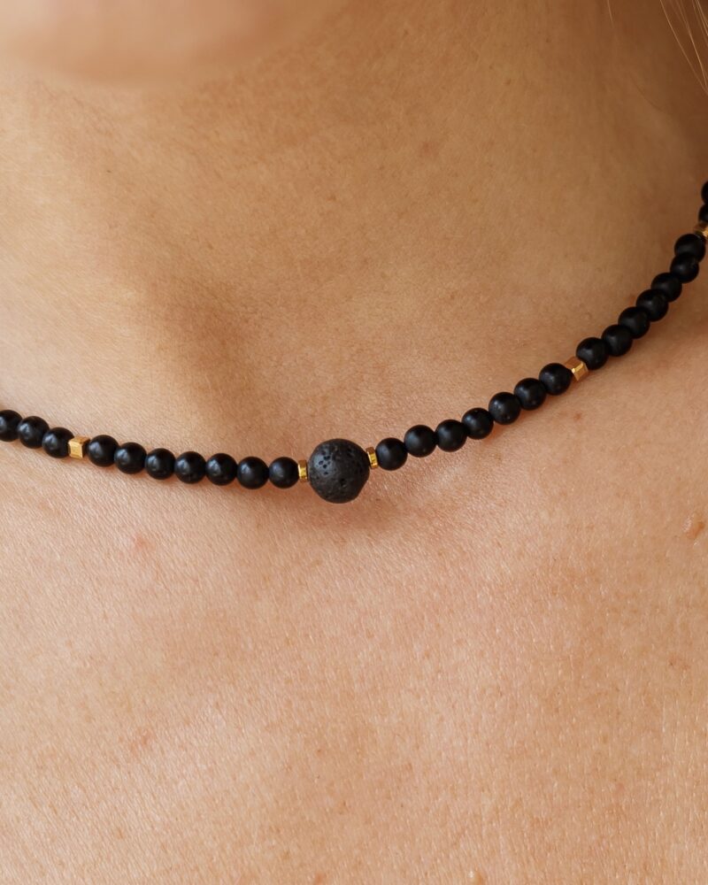 Naszyjnik typu choker Black Nomad - Onyks