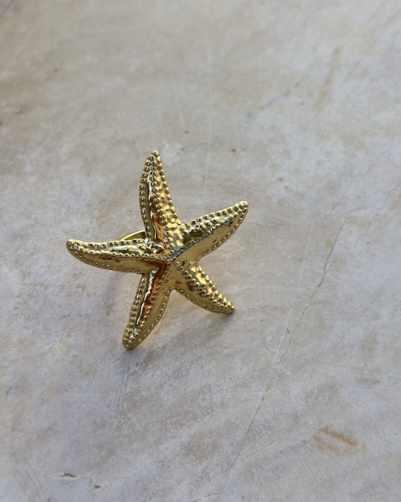 Pierścionek Sea star - stal szlachetna