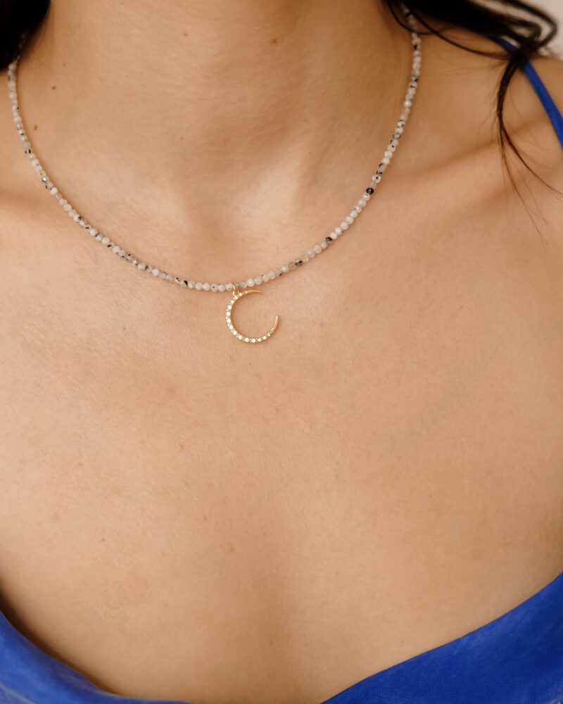 Naszyjnik typu choker Sailor Moon - Kamień księżycowy, cyrkonia