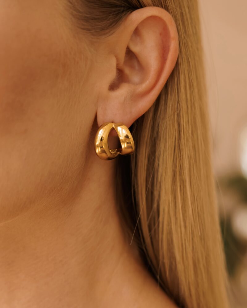 Kolczyki Simple gold - stal szlachetna